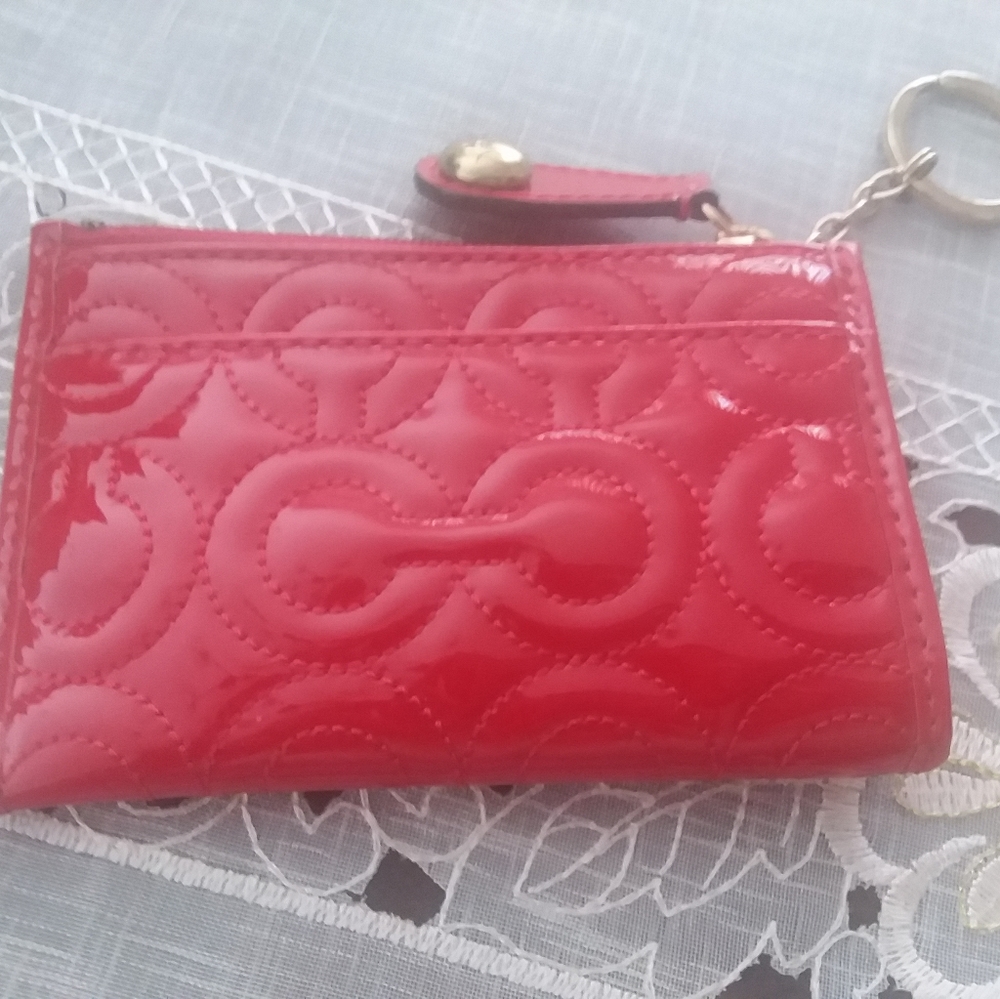 Coach coin/cards key chain holder